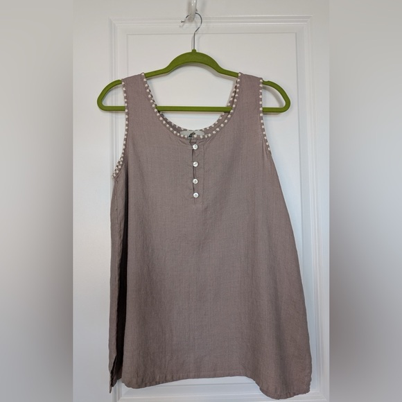 FABULOUS! New York City Tops - FABULOUS! New York City Women’s Tank Tan Lagenlook Relaxed Fit Size Small